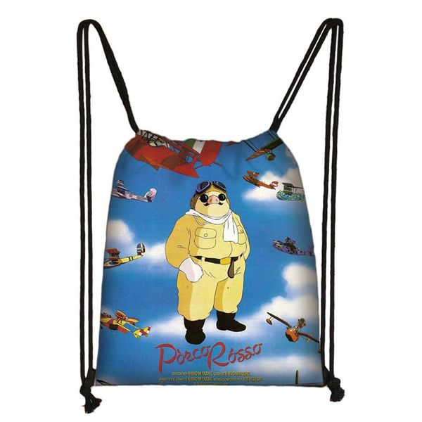 

backpack tonari no totoro castle in the sky drawstring bag printing daily casual boys girls knapsack bags