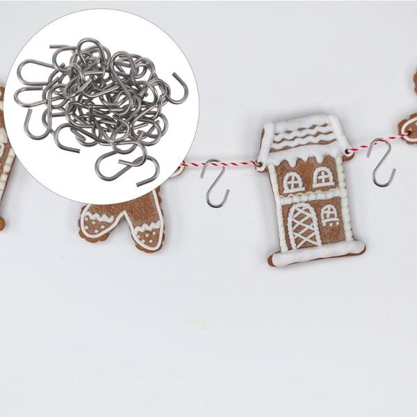 

30Pcs Stainless Steel Shape Hooks Handy Chain Wire Hanging & Rails