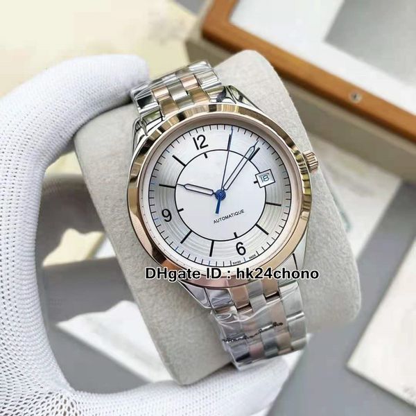 

date master 1548530 mens automatic watch 42mm silver dial rose gold case gents sport watches stainless steel bracelet, Slivery;brown