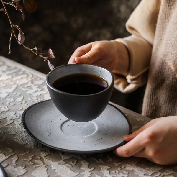 

cups & saucers antowall nordic design retro ceramic coffee mug saucer set wholesale water cup