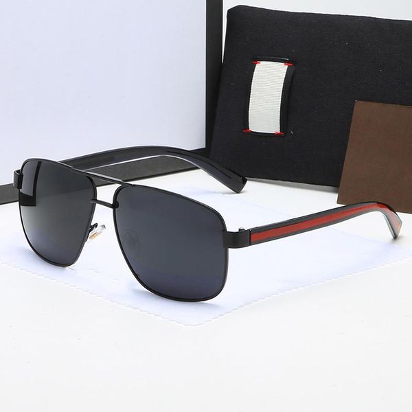 

sunglasses 2021 men's classic luxury fashion brand women's retro square design with original box, White;black