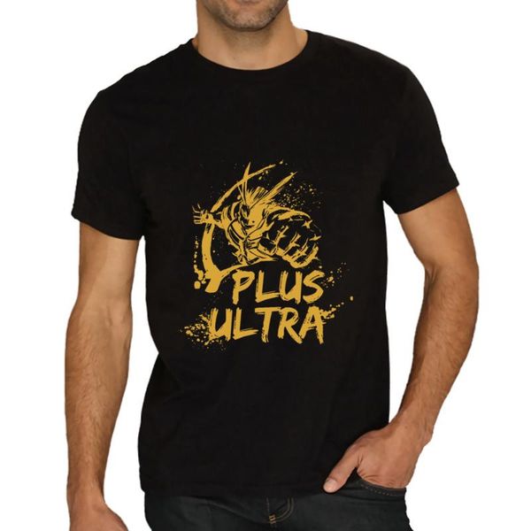 

retro t shirt all might plus ultra kawaii anime harajuku cartoon t-shirt men's t-shirts, White;black