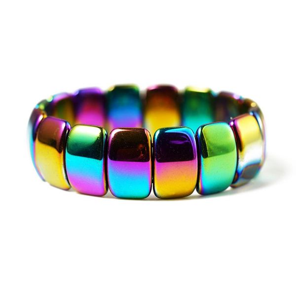 

beaded, strands fashion colorful hematite charm bracelets men nature for women positive energy stone bracelet lucky jewelry, Black