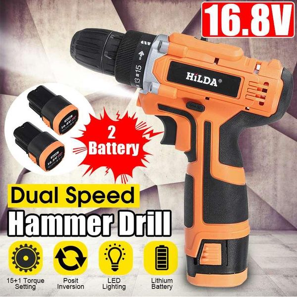 

professiona electric drills 16.8v 2 speed cordless drill screwdriver 32nm torque mini wireless power driver with dc lithium-ion battery 3/8-
