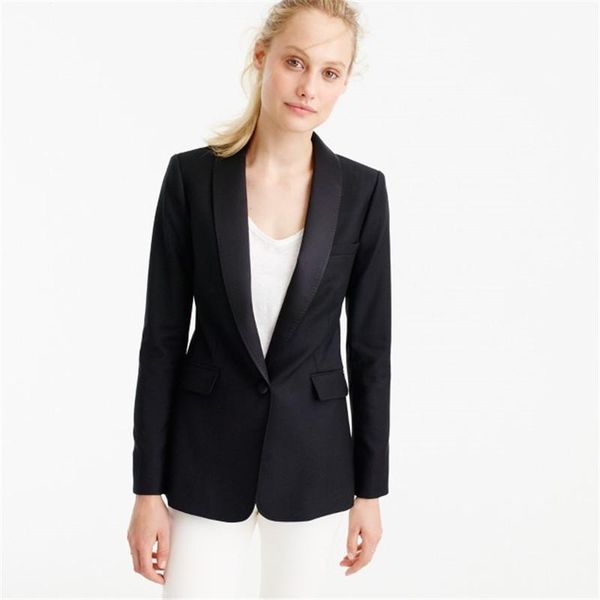 

women's suits & blazers black jacket white pants womens business formal office uniform female work wear 2 piece blazer ladies trouser s, White;black