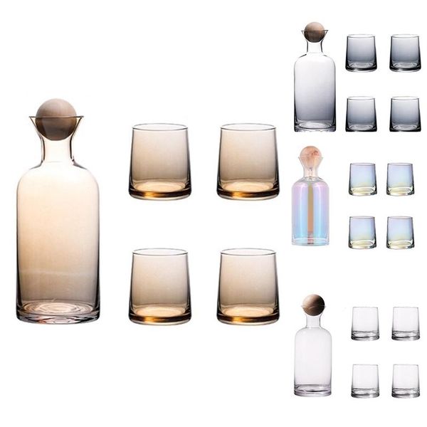 

wine glasses luxury whiskey sets water kettle with wood ball lid clear jug for juice cocktail set