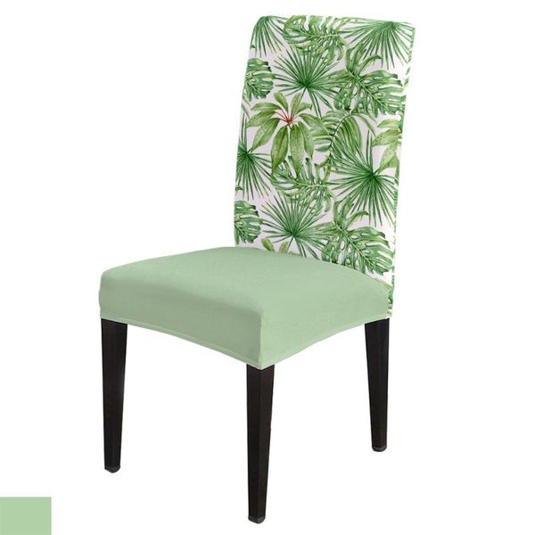 

chair covers green flower plant leaves office cover spandex elastic printing home el wedding dining