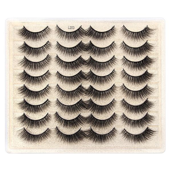 

false eyelashes 3/16 pairs mink lashes faux dramatic extension thick long wispy natural fake eyelash wholesales cilios