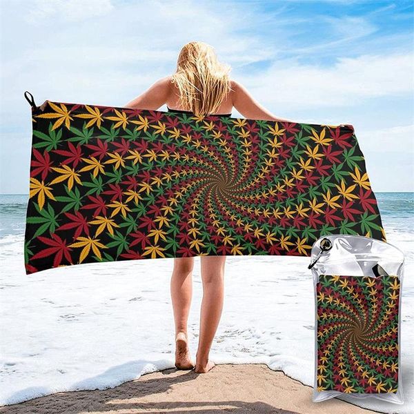 

towel spiral leaves sweeping sheep print microfiber quick dry beach summer cushion swimming fitness yoga bathroom products