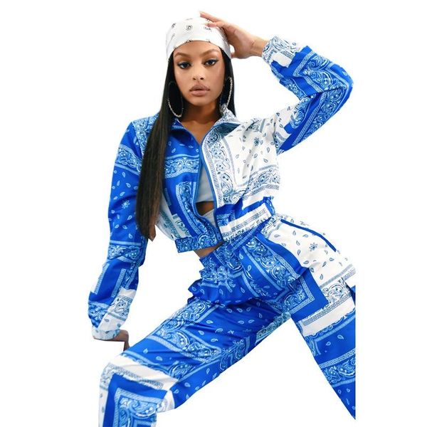 

women's two piece pants elegant print outfits for women clothing blazer suit crop and set spring autumn ladies 2 matching sets, White