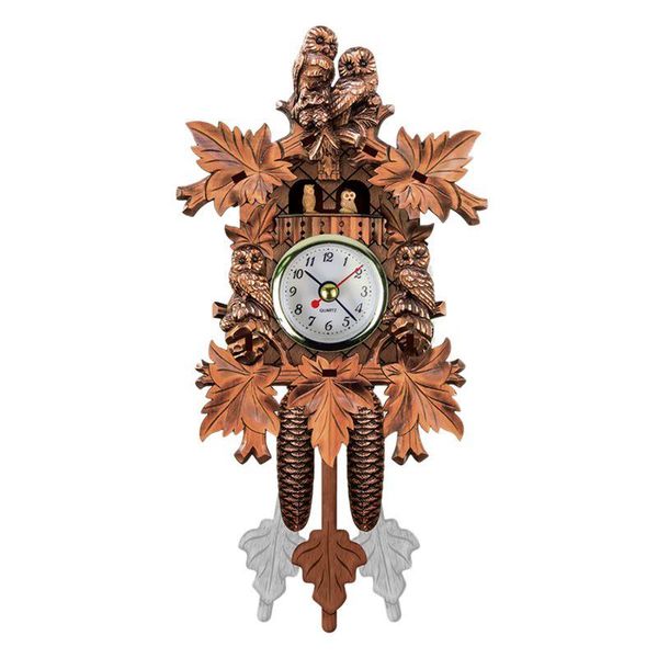

vintage home decorative bird wall clock hanging wood cuckoo living room pendulum craft art for house clocks