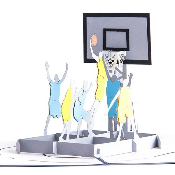 

greeting cards 3d card basketball slam handmade fold up celebration festival gifts