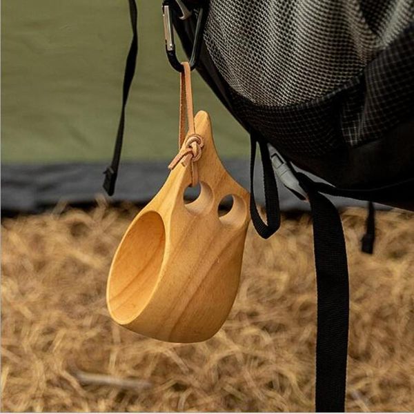 

japanese-style wood coffee mug portable rubber wooden tea milk cups drinking mugs for outdoor camping travel anti-scald
