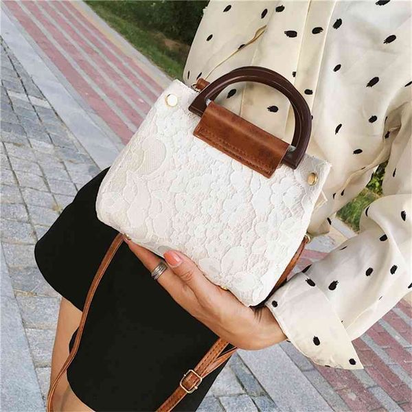 

women's 2021 new lace portable small square bag
