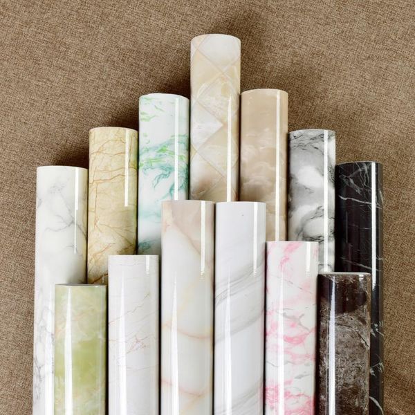 

wallpapers marble self-adhesive wallpaper in rolls kitchen decorative for walls furniture living room home decor deskwall sticker