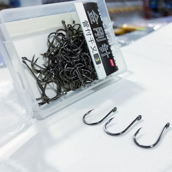 

fishing hooks dygygyfz 10-100pcs/box high carbon steel set in fishhooks jig barbed with hole for accessories pesca