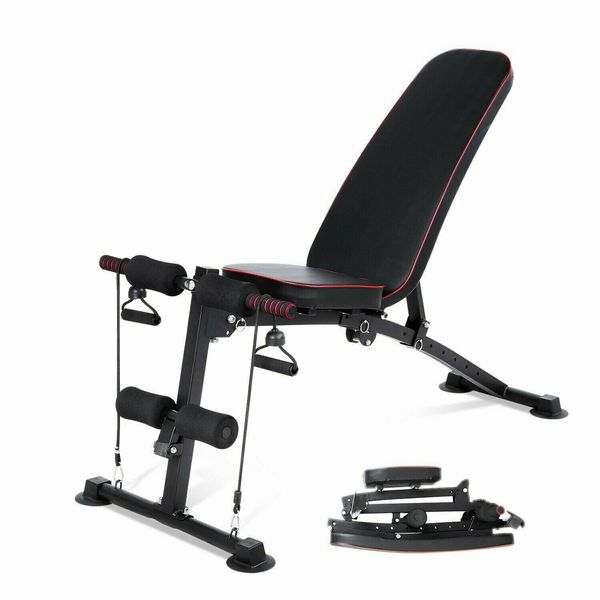 

gym adjustable weight bench foldable incline decline full body workout chair