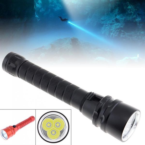 

lumens professional scuba diving 3 l2 led dive torch 200m underwater flashlights for diving/mountain/climbing torches