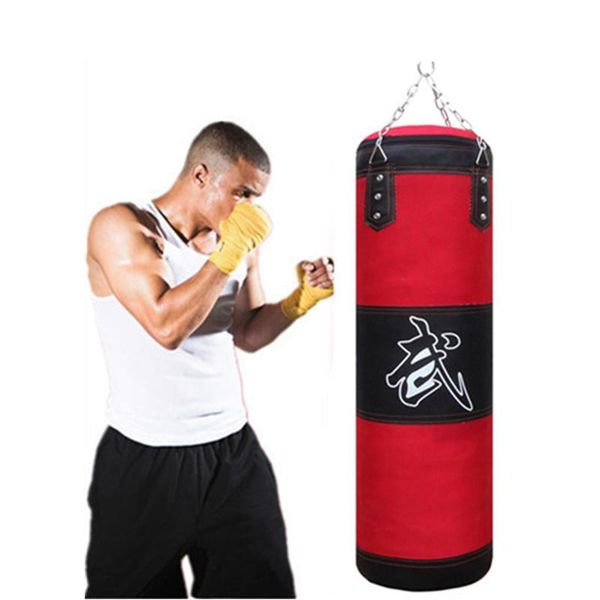 

empty boxing sandbag home fitness hook hanging kick punching bag training fight karate punch muay thai sand