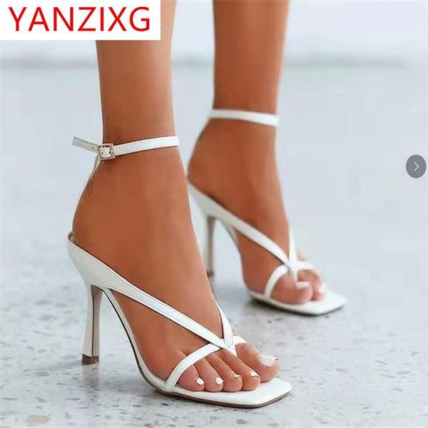 

dress shoes 2021 summer ladies outdoor high heel women sandals square toe buckle mature stiletto open sexy, Black