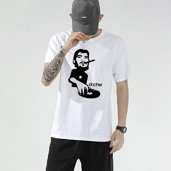

men's t-shirts est cotton fashion crazy dj turntables design t shirt cool short sleeve hipster tees plus size xs-xxxl, White;black