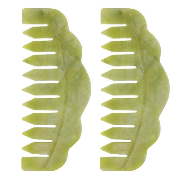 

hair brushes 2pcs natural jade comb practical for home travel, Silver