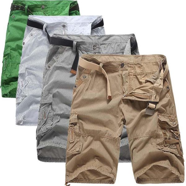 

men's shorts fashion plaid beach casual striped uniform male bermuda cargo overalls sport, White;black