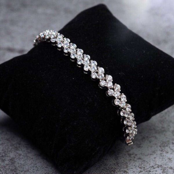 

roman women's zircon crystal new bracelet ring set with fashion jewelry full of diamond, Black