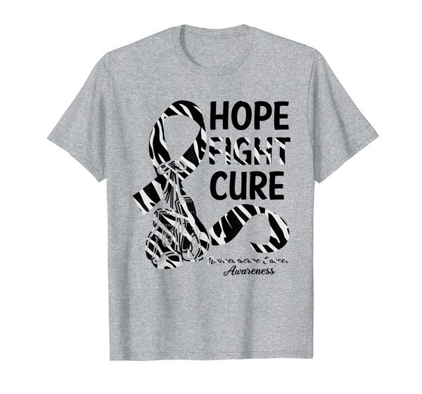 

Hope Fight Cure Zebra Ribbon Neuroendocrine Cancer Awareness T-Shirt, Mainly pictures