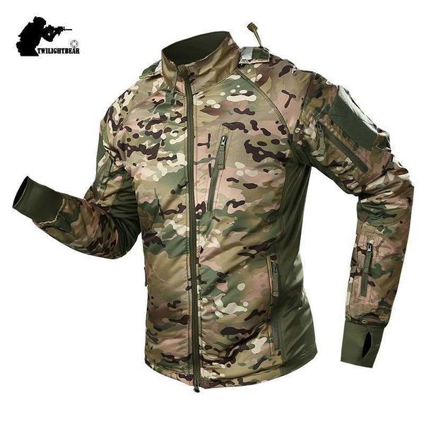 Camo Herren Taktische Jacke Mantel Winter Ultraleicht Militär Deutschland UFPRO Fleece Kampfjacke Männer Kleidung Outwear AF109 X0710