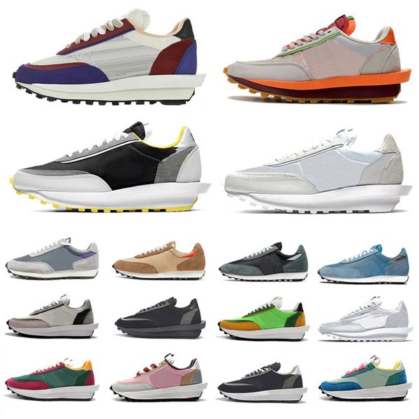 

running shoes fragment varsity blue summit white black nylon wolf grey platform shoe women men trainers sneakers