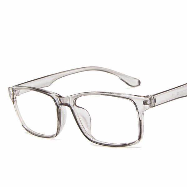 

fashion sunglasses frames light comfortable square glasses frame men women retro myopia eyeglasses optical transparent, Black