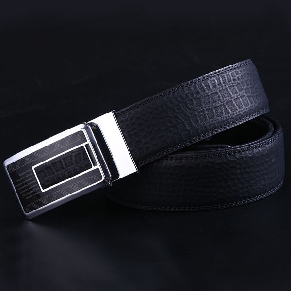 

yashibang yt-b1000 leather men's business belt formal flat buckle, Black;brown