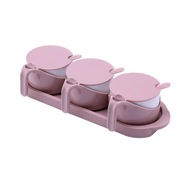 

storage bottles & jars ceramic seasoning canister with plastic handle 250ml comdiment box spoon