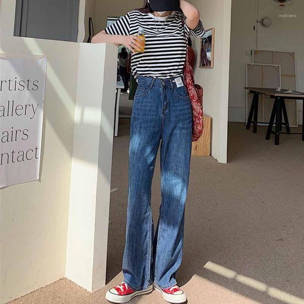 

women's pants & capris retro lazy solid color denim loose trousers, Black;white