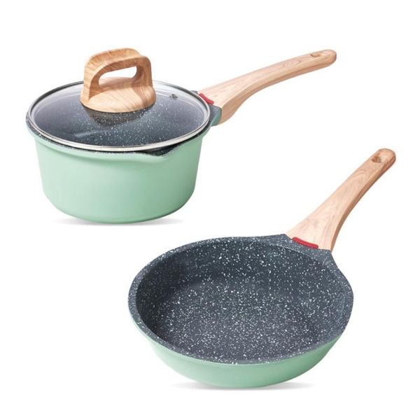 

pans kitchen aluminum material frying pan milk and fried steak pots