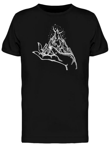 

palm mountain graphic men's tee -image by shutterstock, White;black