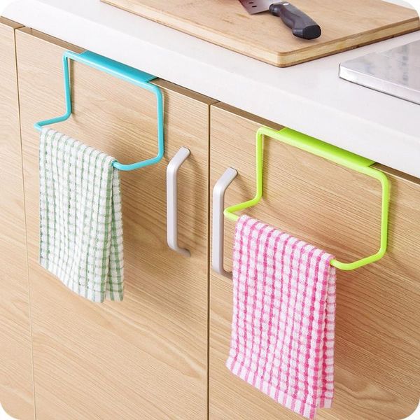 

1pcs plastic hanging holder towel rack multifunction cupboard cabinet door back home accessories kitchen storage organizer & organization
