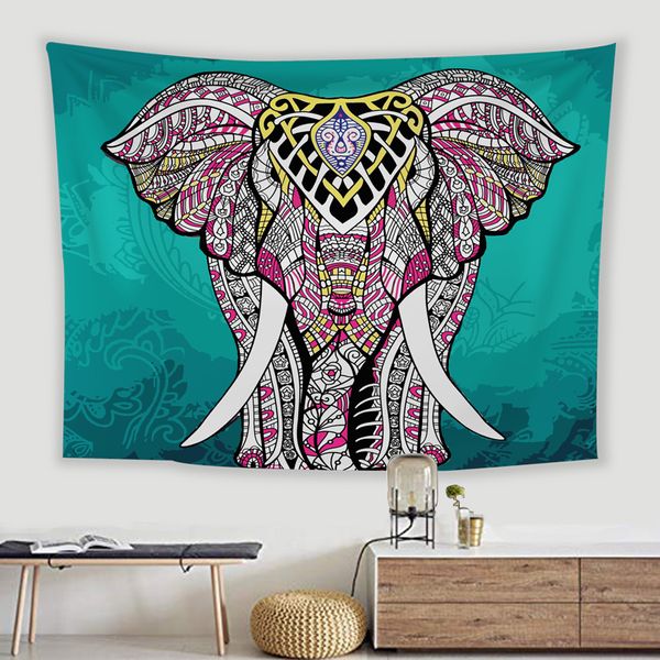 

large wholesale 150*200cm printed colorful elephant tapestry wall hanging for room office house garden decoration