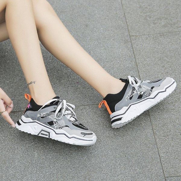 

sandals 2021 spring women platform chunky sneakers fashion yellow green woman casual shoes female trainers vulcanized big size 42, Black