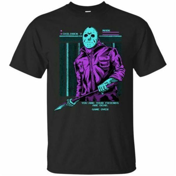 

men's t-shirts friday the 13th jason voorhees you and your friends are dead tee us 100% cotton plus size clothing shirt, White;black