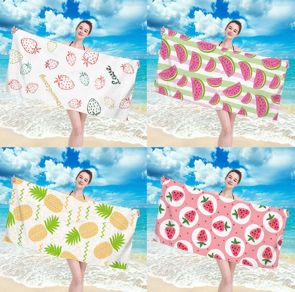 L'ultimo telo mare stampato 140X70CM, stile frutta, microfibra, crema solare e asciugatura rapida, nappe morbide, supporta LOGO personalizzato