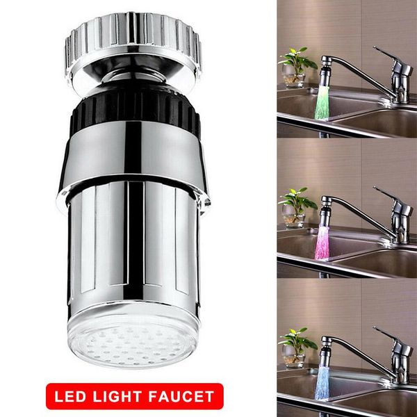 

kitchen faucets light-up led luminous water faucet shower tap basin nozzle bathroom heater thermostat mowa889
