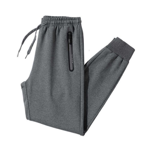 

men's casual pants men's spring and autumn korean pants leggings zip pocket loose large sweatpants, Black
