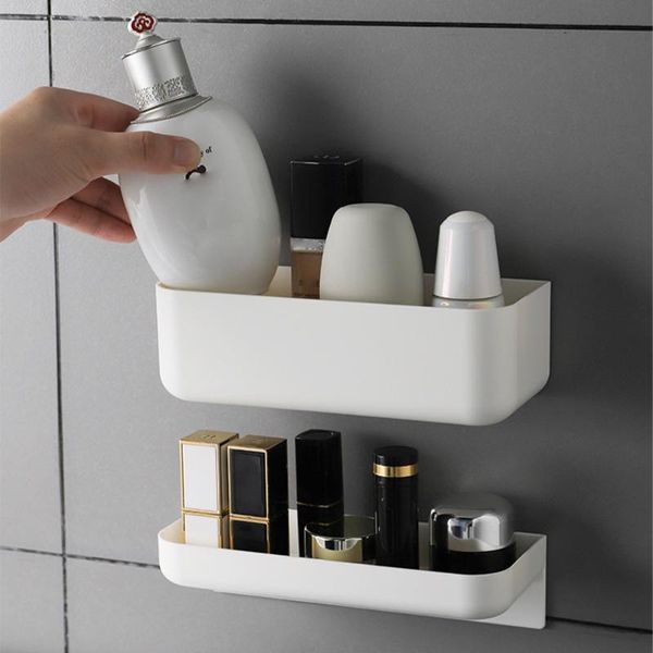 

storage boxes & bins punch-soap drain holder bathroom shelf cosmetic makeup hanger home rack sundries organizer