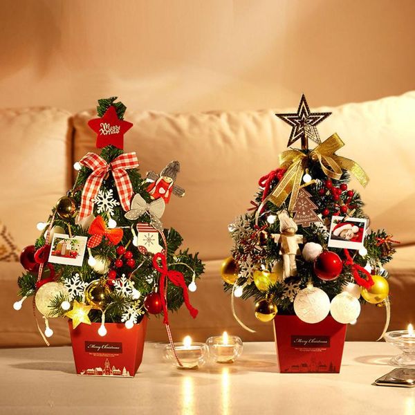 

christmas decorations mini table tree small desk xmas party ornament decorated for home office decoration