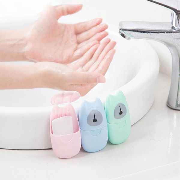 

soap dishes mini disposable portable cute paper box scented slice travel supplies