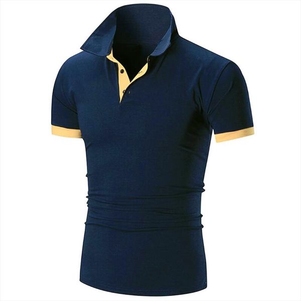 

shirts summer stritching shorts sleeve men polo slim fitness business clothes tee brand, White;black