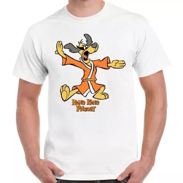 

hong kong phooey funny animation retro t shirt 1157, White;black