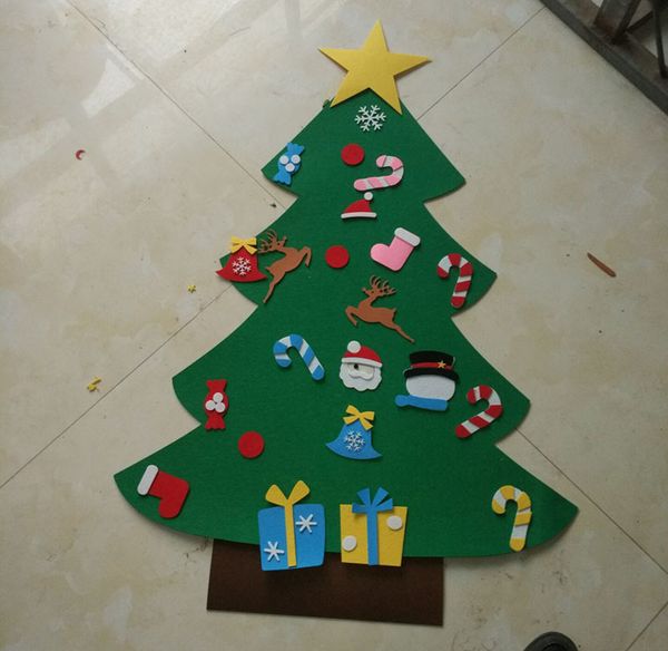

factory outlet christmas decoration diy felt tree with pedant ornaments gifts new year door wall han cek7